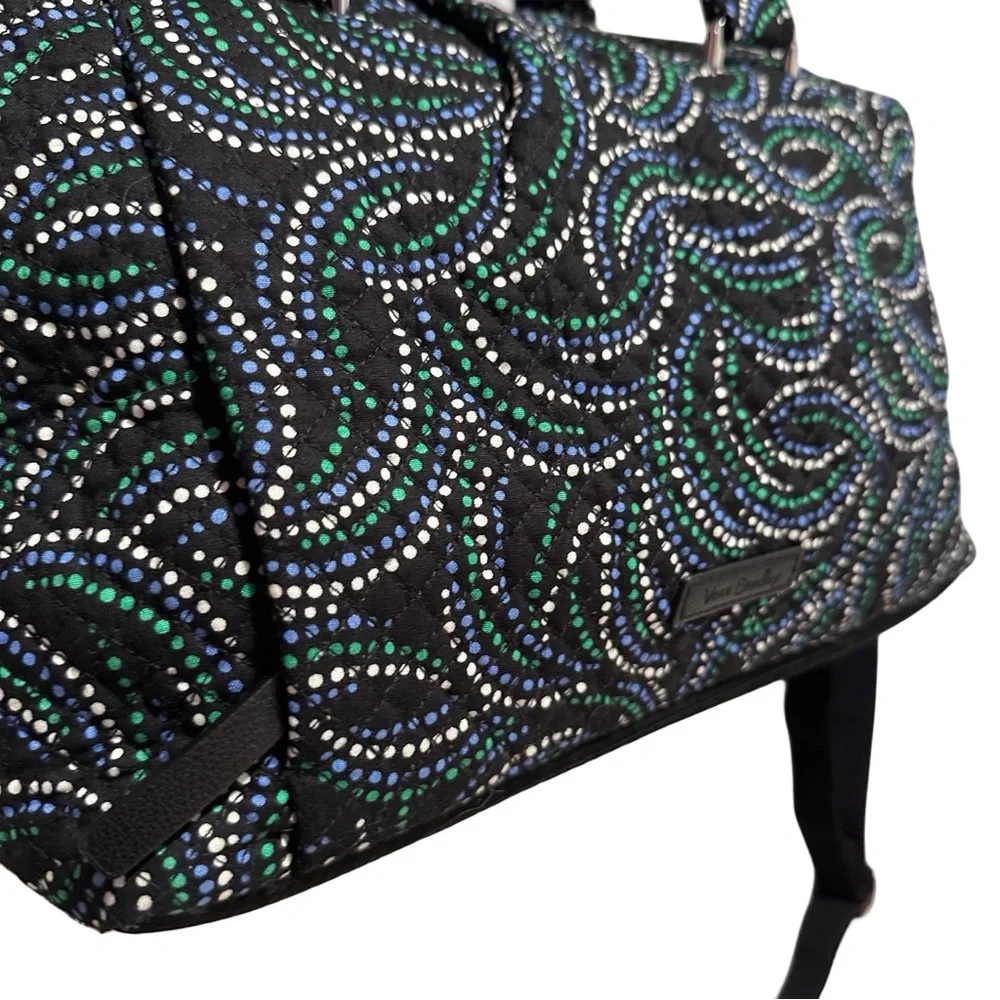 Vera Bradley Perfect Companion Satchel Handbag Adjustable Shoulder Strap Black - Picture 5 of 17